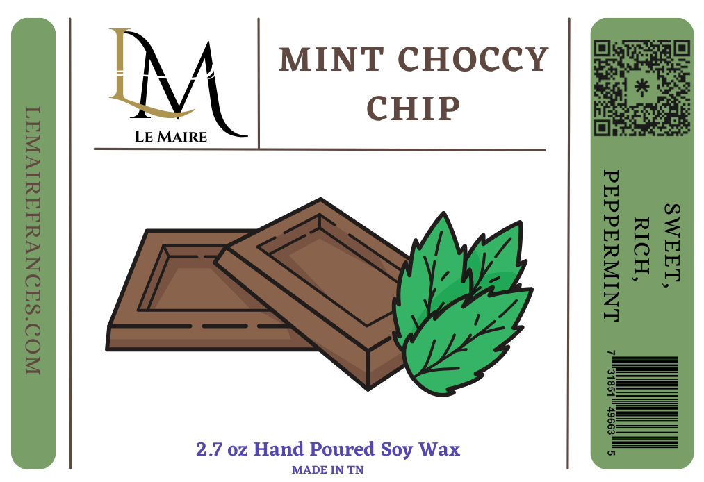 Mint Choccy Chip Soy Wax MeltWax MeltLe Maire