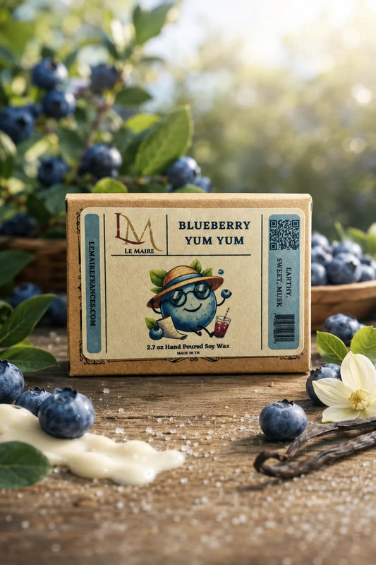 Blueberry Yum Yum handmade soy wax melt with blueberry and vanilla sugar aroma | Le Maire