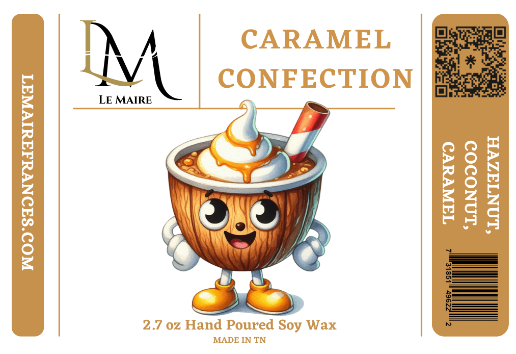 Caramel Confection label artwork | Le Maire