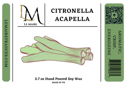Citronella Acapella handmade soy wax melt, product image 6 | Le Maire