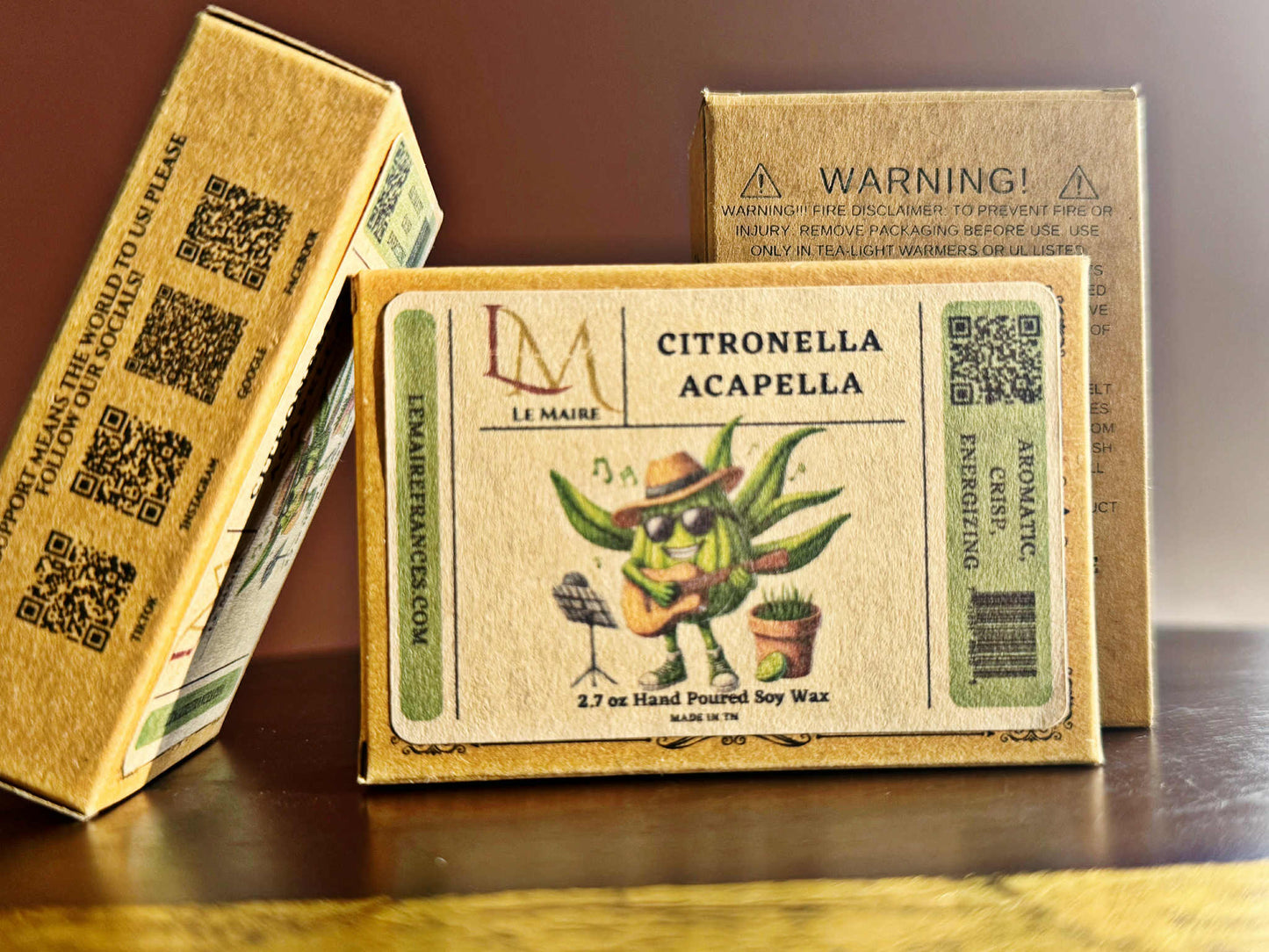 Citronella Acapella handmade soy wax melt, product image 4 | Le Maire