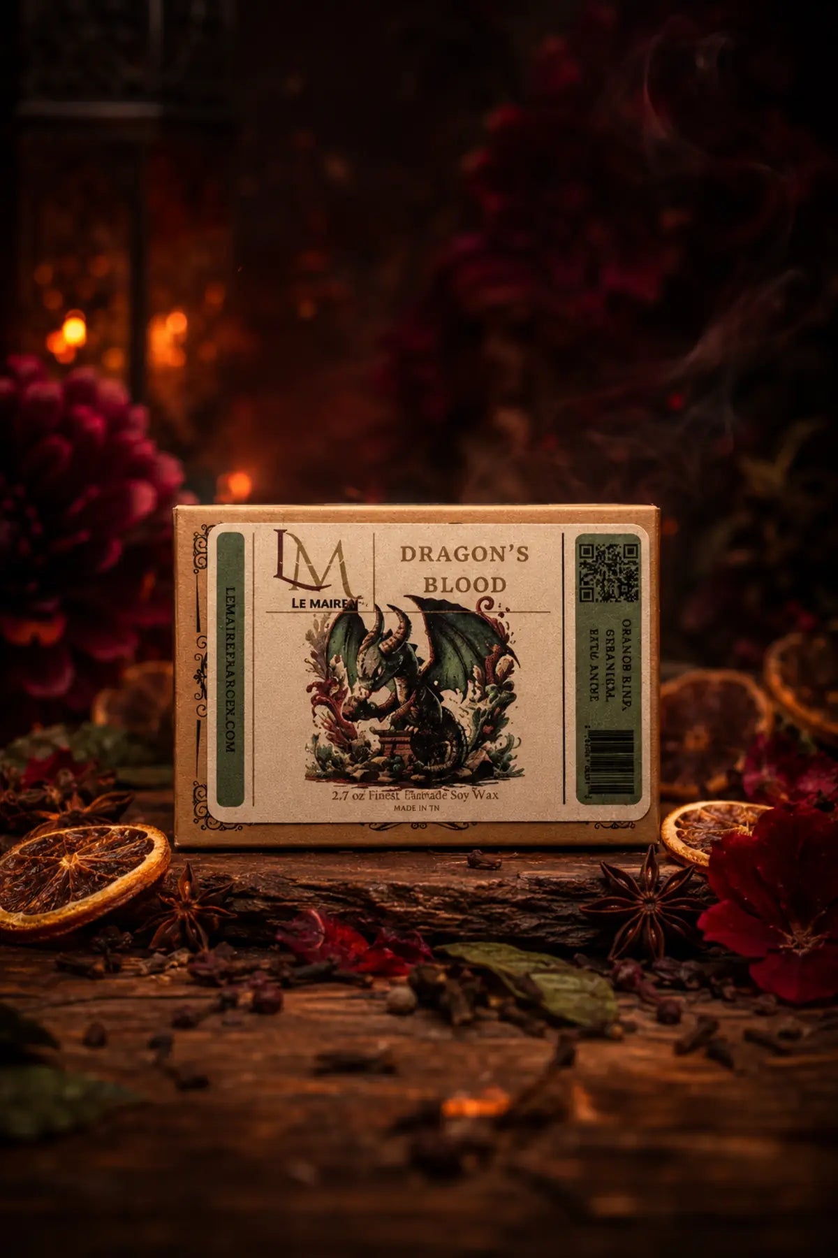 Dragon’s Blood handmade soy wax melt product image | Le Maire