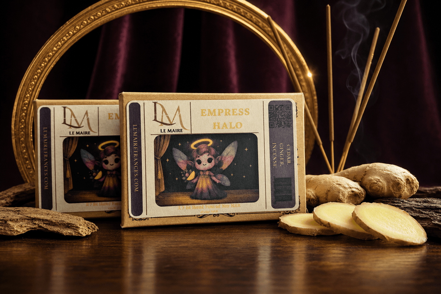 Empress Halo handmade soy wax melt, styled product image 5 | Le Maire