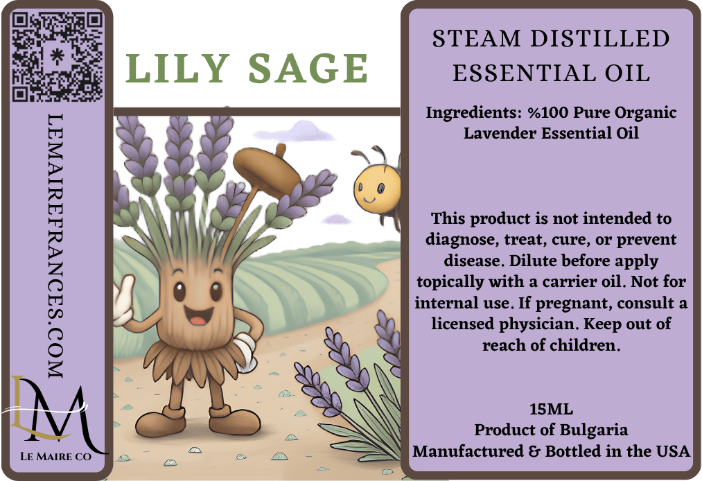 Bulgarian lavender essential oil product view, 15 mL | Le Maire