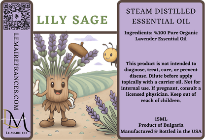 Bulgarian lavender essential oil product view, 15 mL | Le Maire