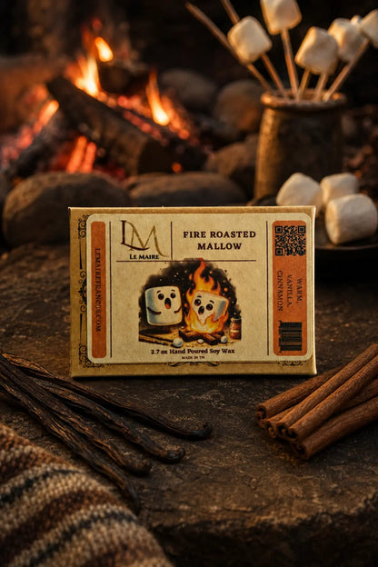 Fire Roasted Mallow handmade wax melt and car air freshener product image | Le Maire
