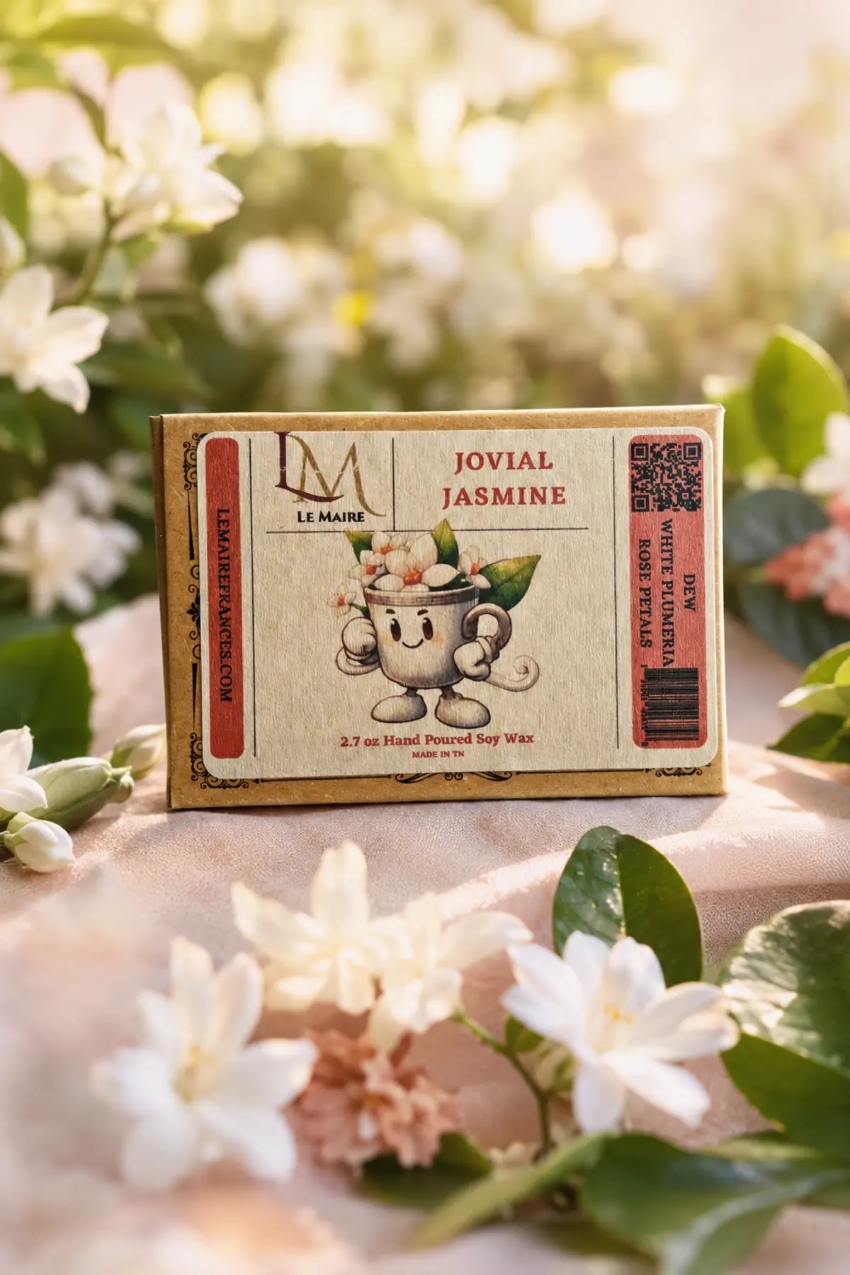 Jovial Jasmine handmade soy wax melt product image | Le Maire
