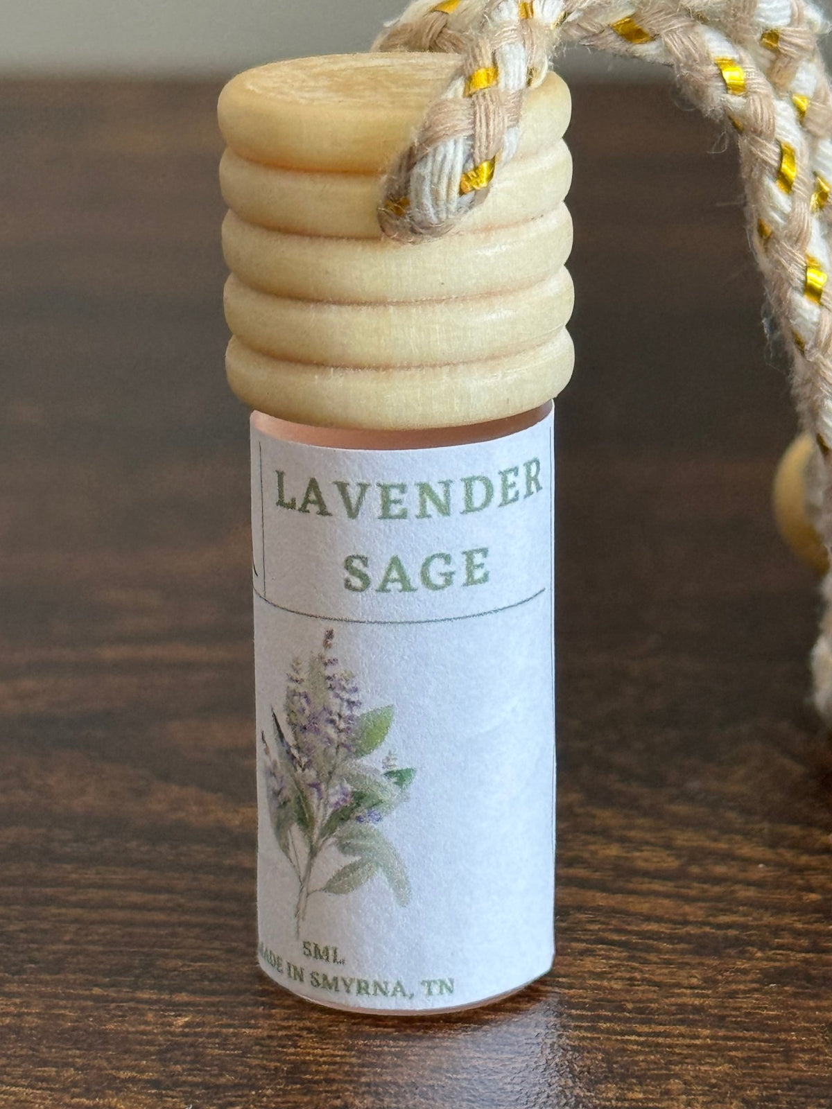 Lavender Sage handmade wax melt and car air freshener, product image 9 | Le Maire