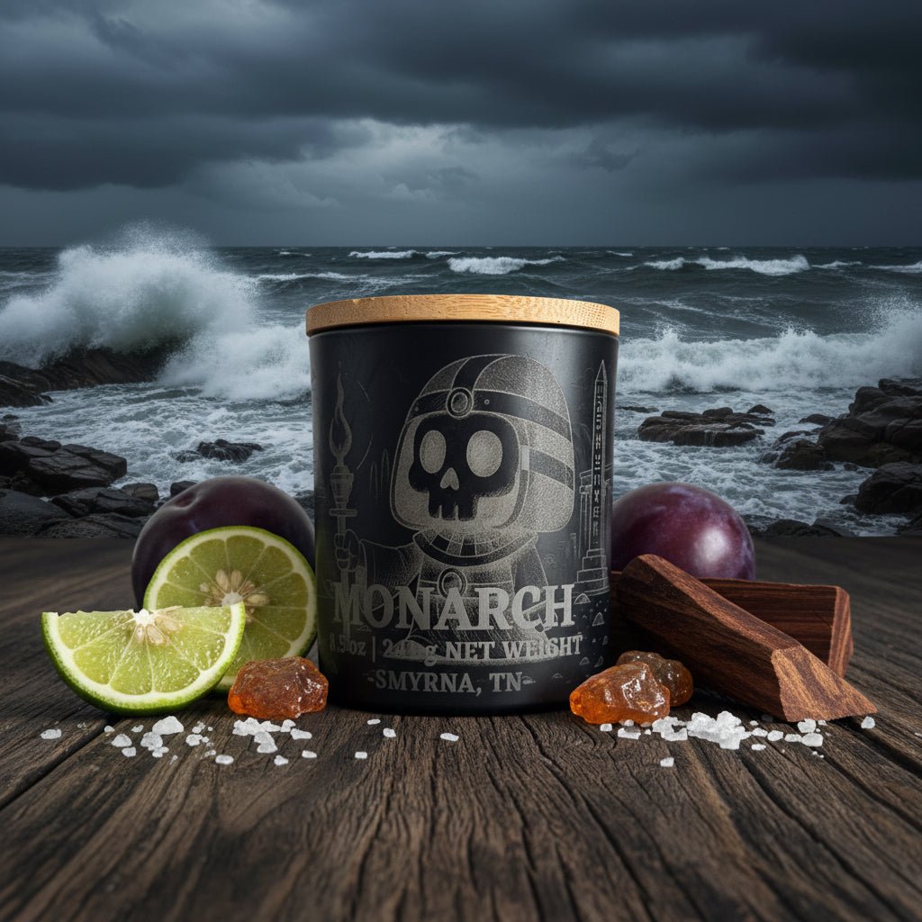 Monarch No. 13 handmade candle and car air freshener, product image 2 | Le Maire
