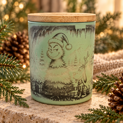 The Grump fir candle with evergreen, cedarwood and pine cone accents