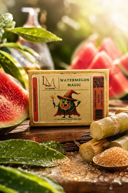 Watermelon Magic handmade soy wax melt product image | Le Maire